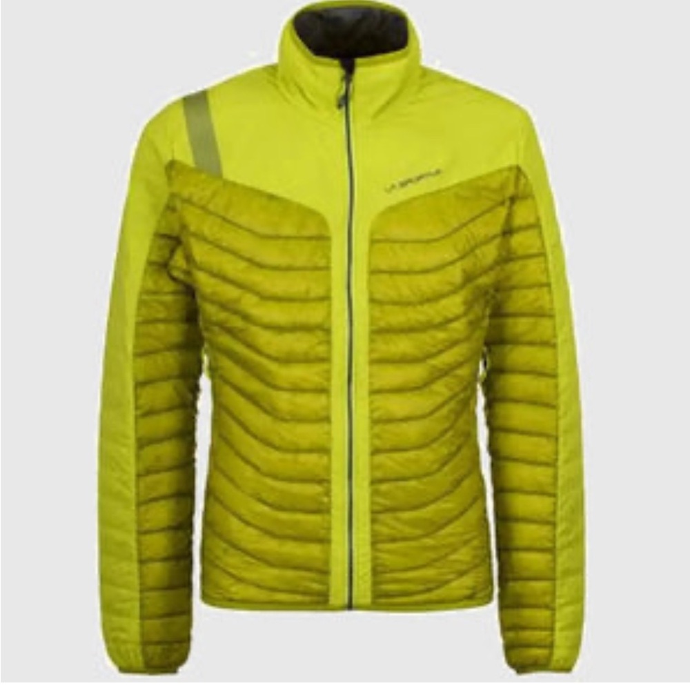 La Sportiva Vibrant Green Quilted Jacket Men Medium. A3